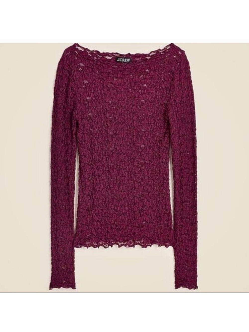 J. Crew Lace Boatneck Sweater